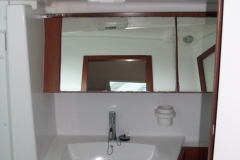 The bathroom of the sailing boat