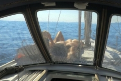 Skinny-dipping on a sailing cruise